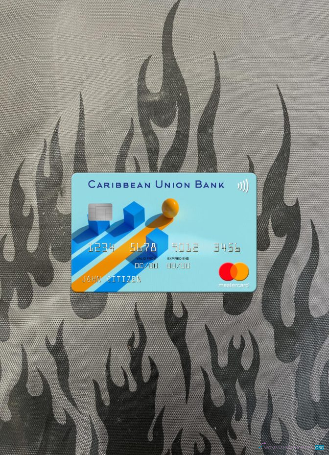 Premium Herunterladen Antigua und Barbuda Caribbean Union Bank Mastercard Foto-Look Vorderseite Photoshop Vorlage