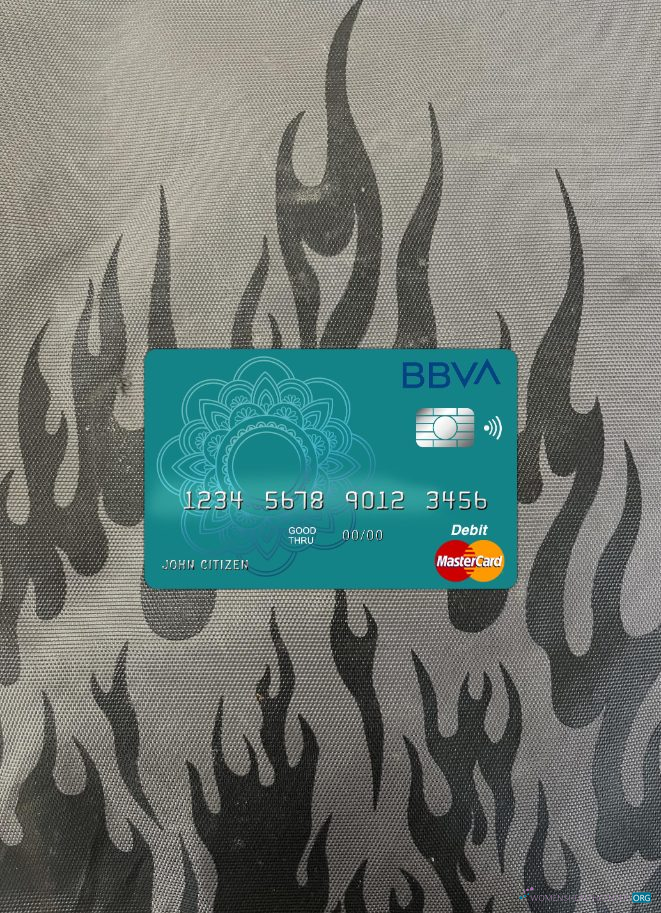 Premium Herunterladen Argentinien BBVA Bank Mastercard Debit Foto-Look Vorderseite Photoshop Vorlage