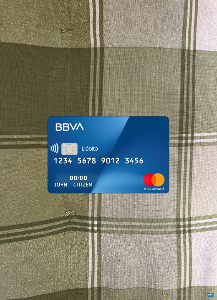 Hochwertige Herunterladen Argentinien BBVA Bank Mastercard Foto-Look Vorderseite Photoshop Vorlage