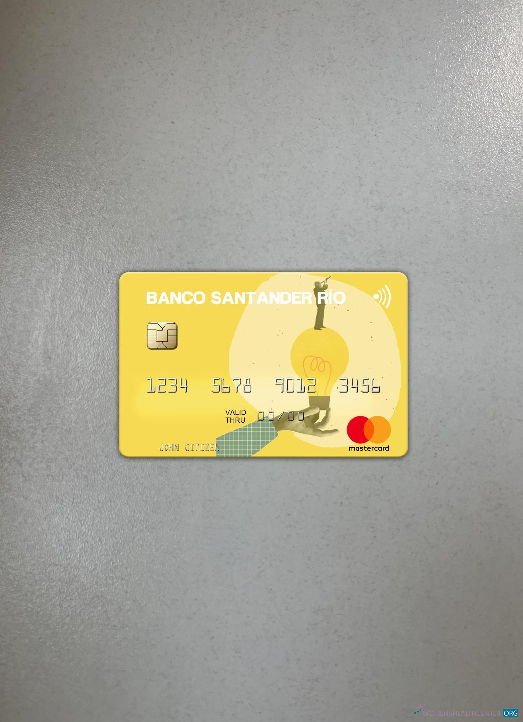 Editierbare Herunterladen Argentinien Banco Santander Río Mastercard Foto-Look Vorderseite Photoshop Vorlage