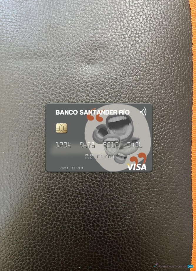 Premium Herunterladen Argentinien Banco Santander Río Visa Karte Foto-Look Vorderseite Photoshop Vorlage