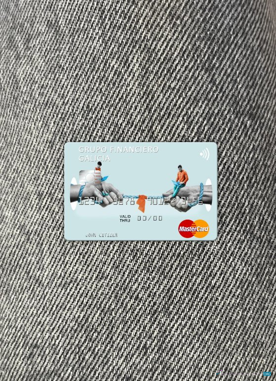 Realistische Herunterladen Argentinien Grupo Financiero Galicia Mastercard Foto-Look Vorderseite Photoshop Vorlage