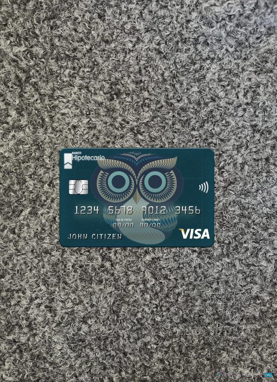Premium Herunterladen Argentinien Hipotecario Bank Visa Karte Vorderseite Photoshop Vorlage