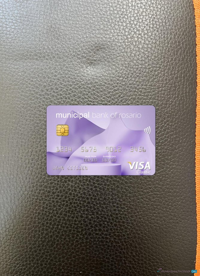 Premium Herunterladen Argentinien Kommunal Bank von Rosario Visa Karte Foto-Look Vorderseite Photoshop Vorlage