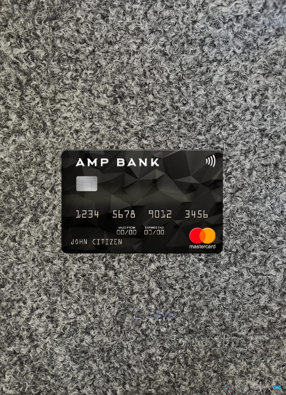 Editierbare Herunterladen Australien AMP Bank Mastercard Foto-Look Vorderseite Photoshop Vorlage