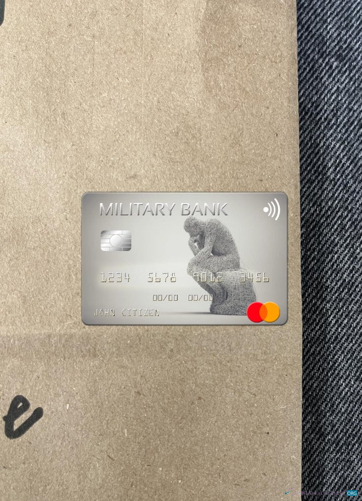Editierbare Herunterladen Australien Australian Military Bank Mastercard Foto-Look Vorderseite Photoshop Vorlage