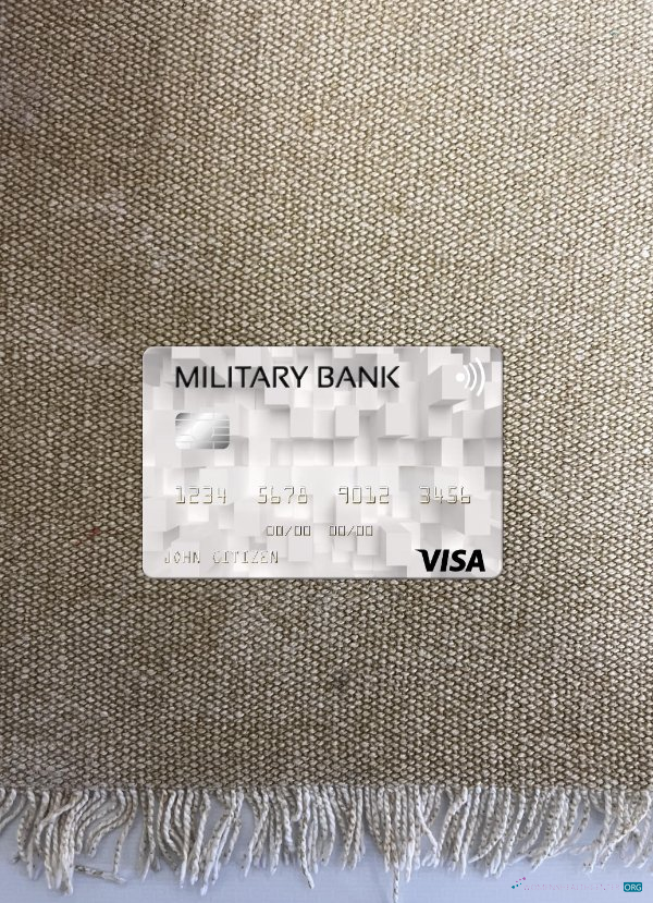 Editierbare Herunterladen Australien Australian Military Bank Visa Karte Foto-Look Vorderseite Photoshop Vorlage