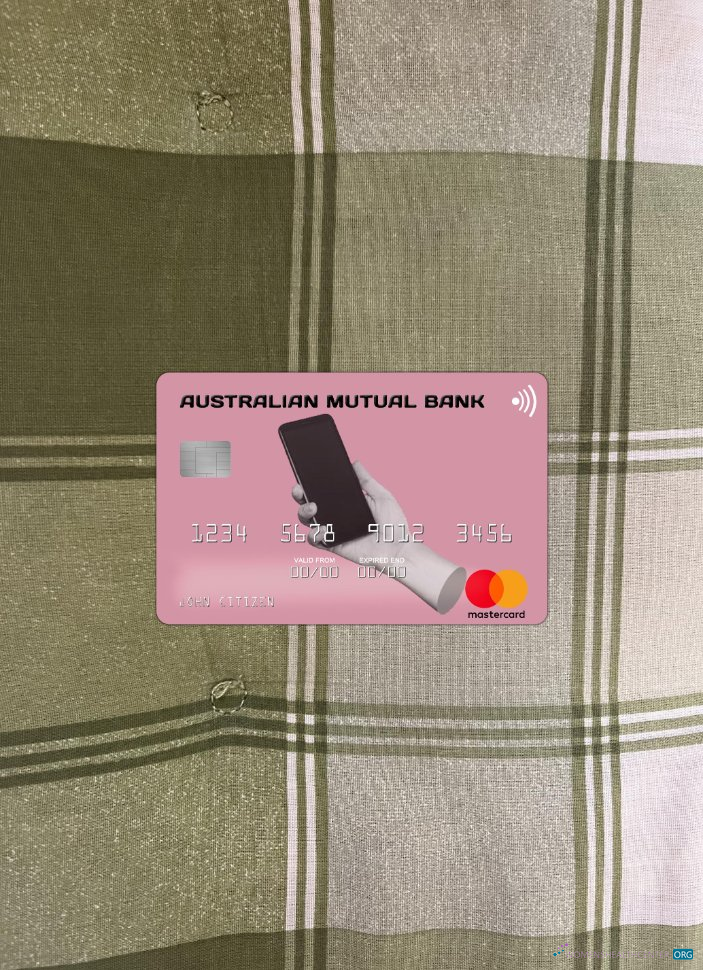 Editierbare Herunterladen Australien Australian Mutual Bank Mastercard Foto-Look Vorderseite Photoshop Vorlage