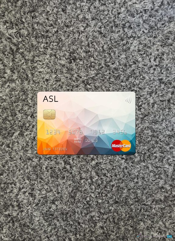 Premium Herunterladen Australien Australian Settlements GmbH (ASL) Mastercard Foto-Look Vorderseite Photoshop Vorlage