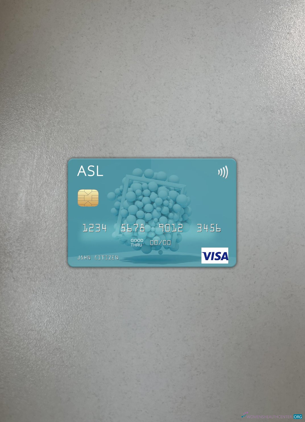 Professionelle Herunterladen Australien Australian Settlements GmbH (ASL) Visa Karte Foto-Look Vorderseite Photoshop Vorlage