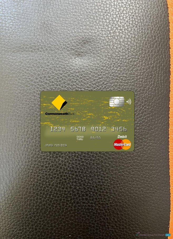 Professionelle Herunterladen Australien Commonwealth Bank Master Karte Foto-Look Vorderseite Photoshop Vorlage