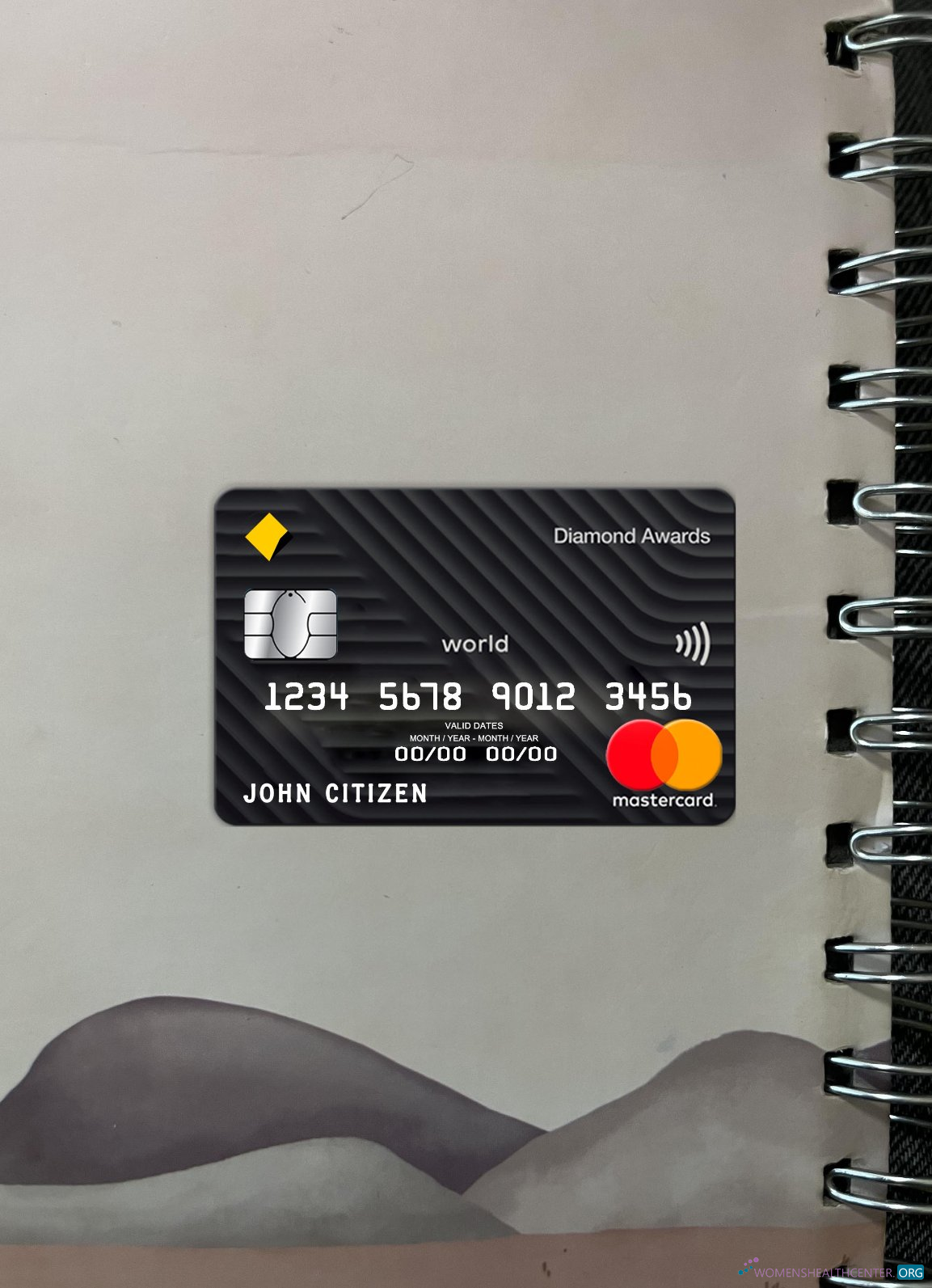 Editierbare Herunterladen Australien Commonwealth Bank Mastercard Foto-Look Vorderseite Photoshop Vorlage