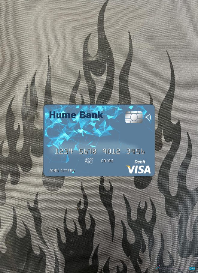 Premium Herunterladen Australien Hume Bank Visa Karte Foto-Look Vorderseite Photoshop Vorlage