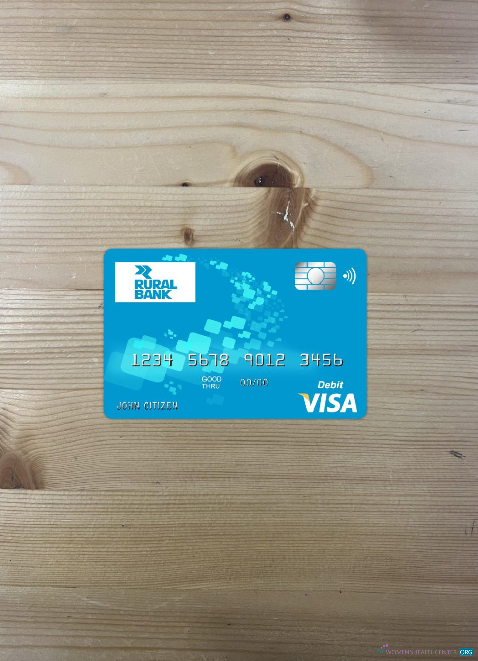 Realistische Herunterladen Australien Rural Bank Visa Karte Foto-Look Vorderseite Photoshop Vorlage
