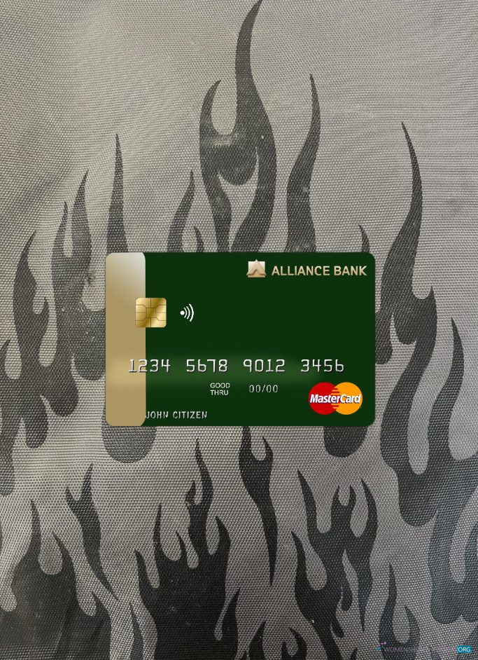 Editierbare Herunterladen Österreich Alliance Bank Mastercard Foto-Look Vorderseite Photoshop Vorlage