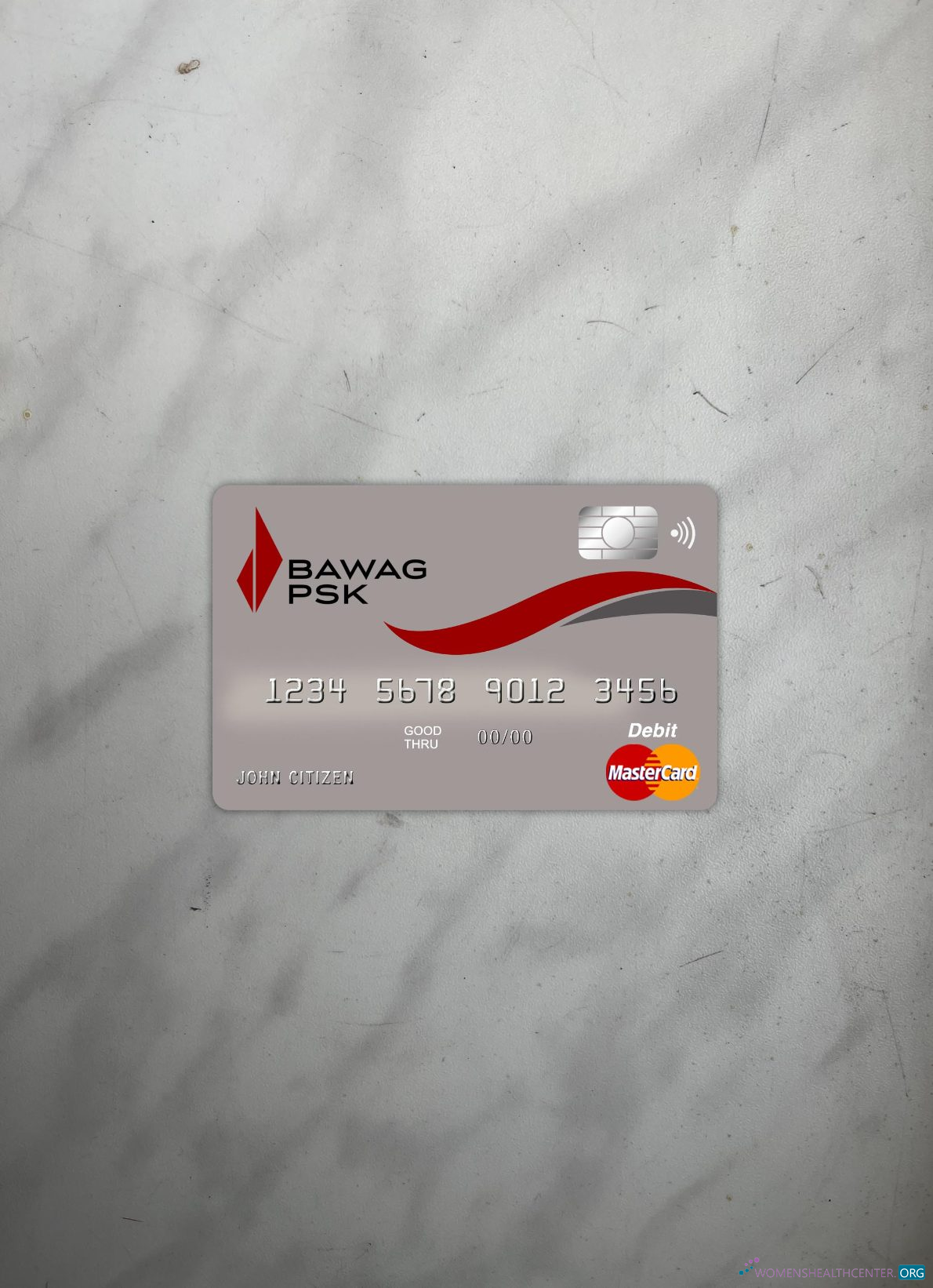 Hochwertige Herunterladen Österreich Bawag PSK Bank Master Karte Foto-Look Vorderseite Photoshop Vorlage