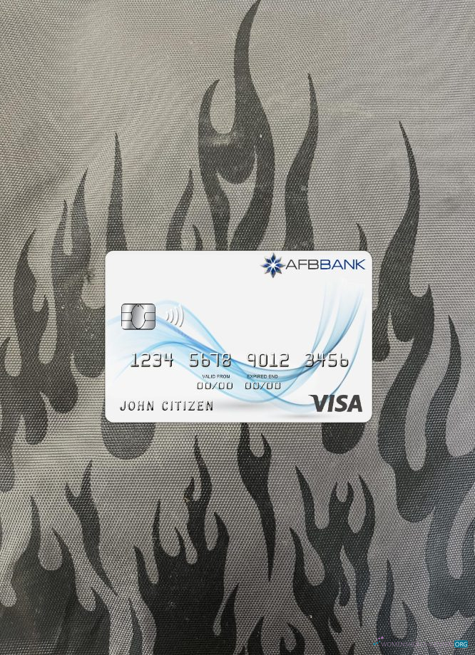 Realistische Herunterladen Aserbaidschan AFB Bank Visa Karte Foto-Look Vorderseite Photoshop Vorlage