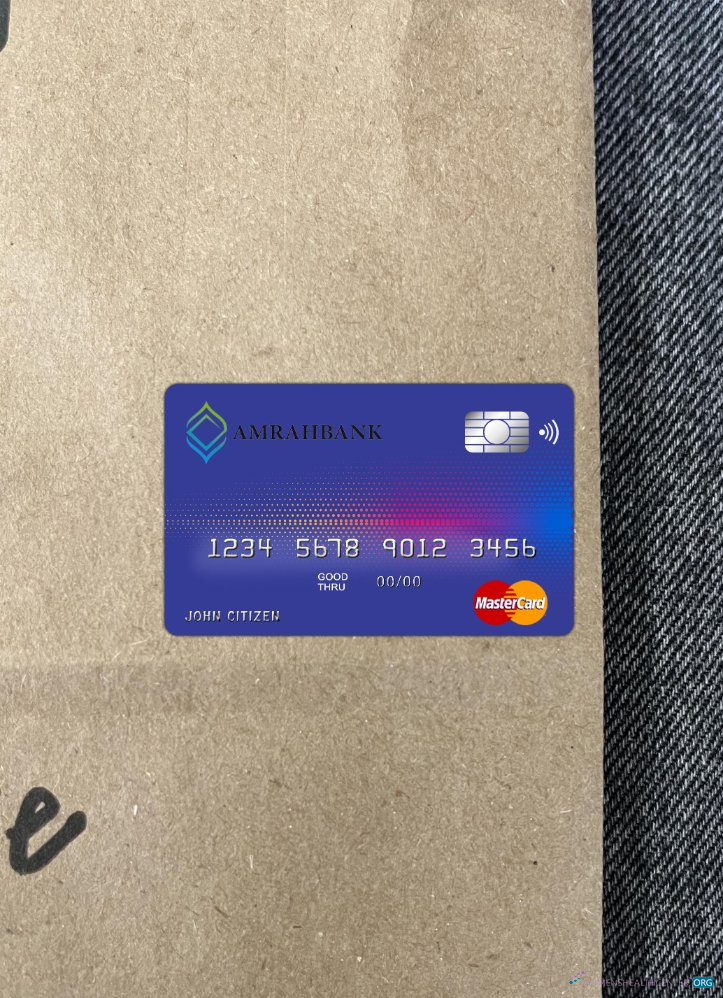Hochwertige Herunterladen Aserbaidschan Amrahbank Master Karte Foto-Look Vorderseite Photoshop Vorlage