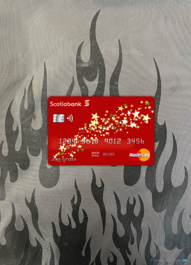 Editierbare Herunterladen Bahamas Scotia Bank Mastercard Foto-Look Vorderseite Photoshop Vorlage
