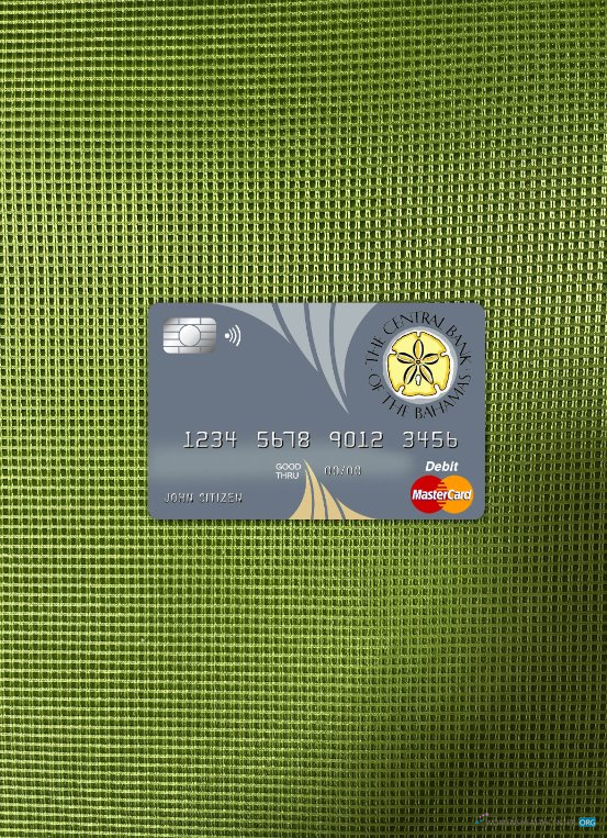 Professionelle Herunterladen Bahamas The Zentral Bank Mastercard Foto-Look Vorderseite Photoshop Vorlage
