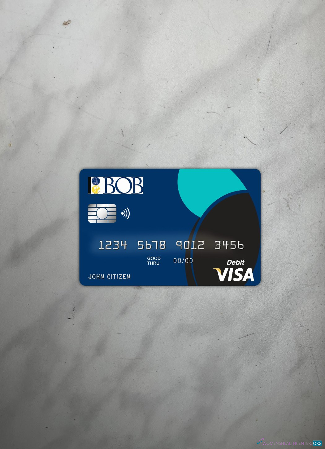 Professionelle Herunterladen Bahamas Bank von The Bahamas Visa Karte Vorderseite Photoshop Vorlage
