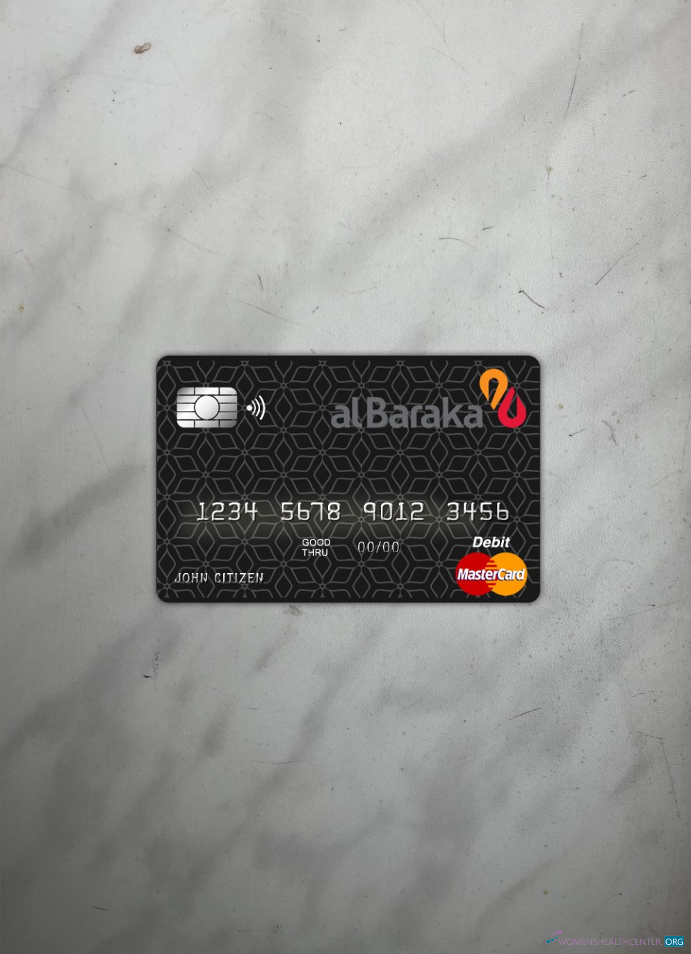 Premium Herunterladen Bahrain Al Baraka Bank Master Karte Foto-Look Vorderseite Photoshop Vorlage
