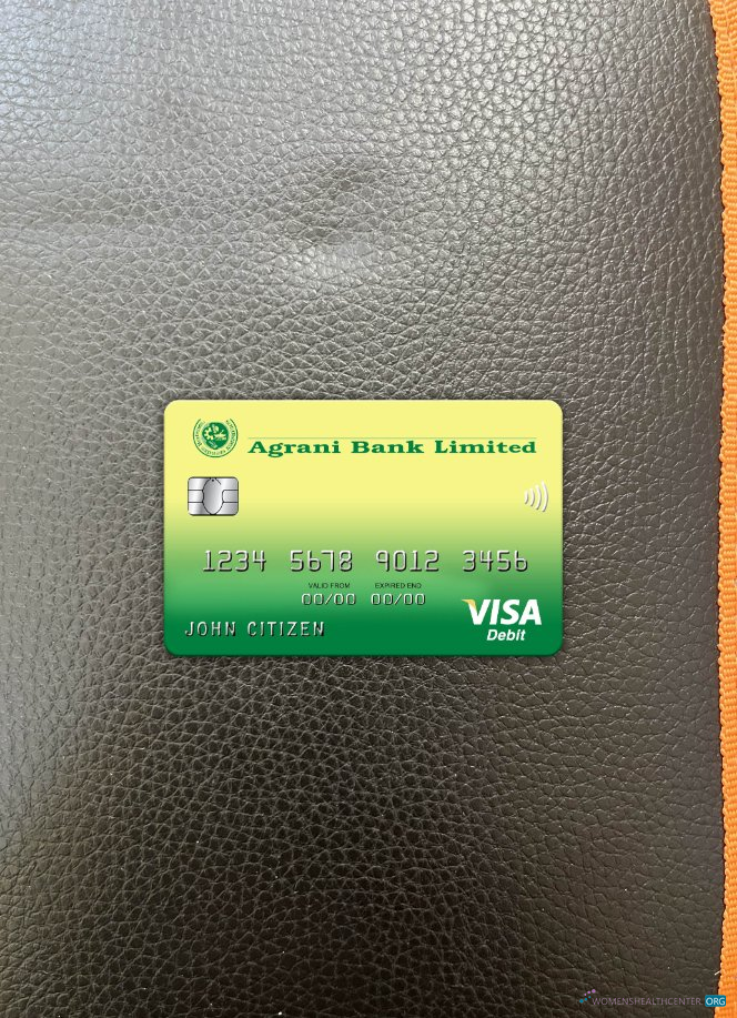 Professionelle Herunterladen Bangladesch Agrani Bank Visa Karte Foto-Look Vorderseite Photoshop Vorlage