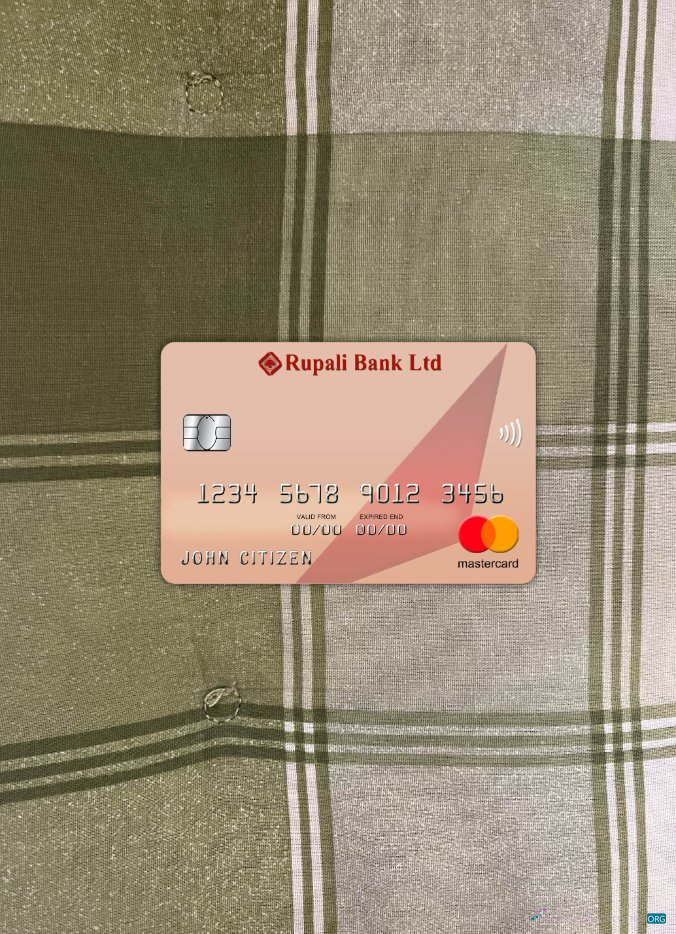 Premium Herunterladen Bangladesch Rupali Bank Mastercard Foto-Look Vorderseite Photoshop Vorlage