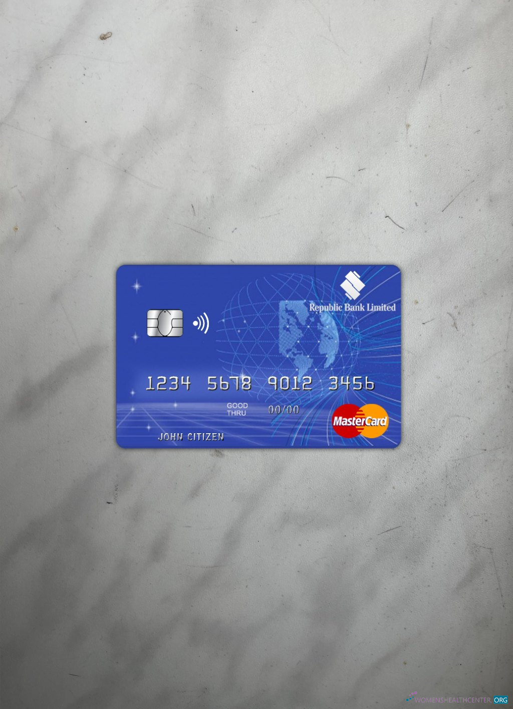 Professionelle Herunterladen Barbados Republik Bank Mastercard Foto-Look Vorderseite Photoshop Vorlage
