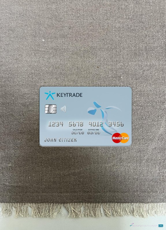 Hochwertige Herunterladen Belgien Keytrade Bank Mastercard Foto-Look Vorderseite Photoshop Vorlage