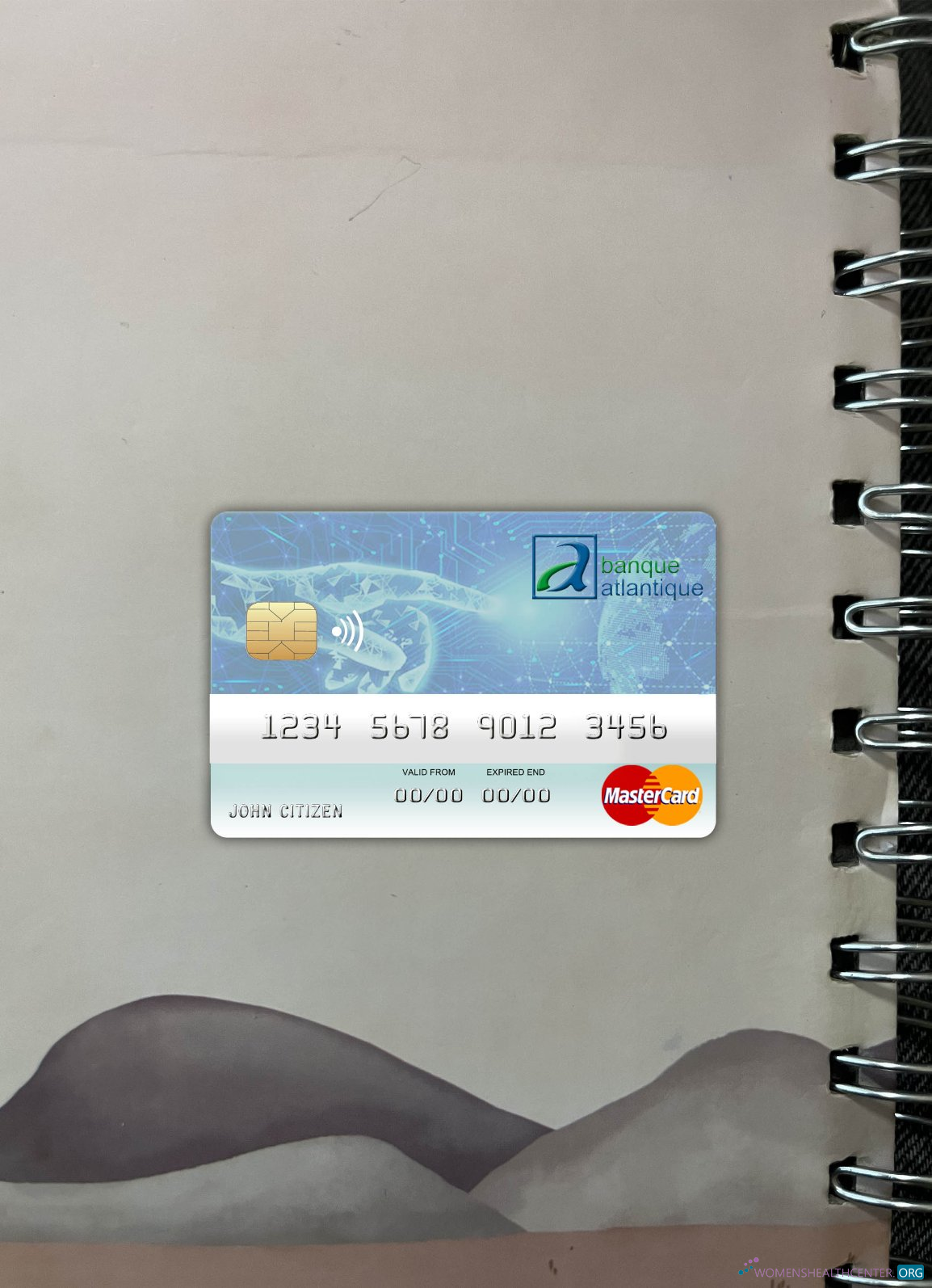 Premium Herunterladen Benin Atlantique Bank Mastercard Foto-Look Vorderseite Photoshop Vorlage