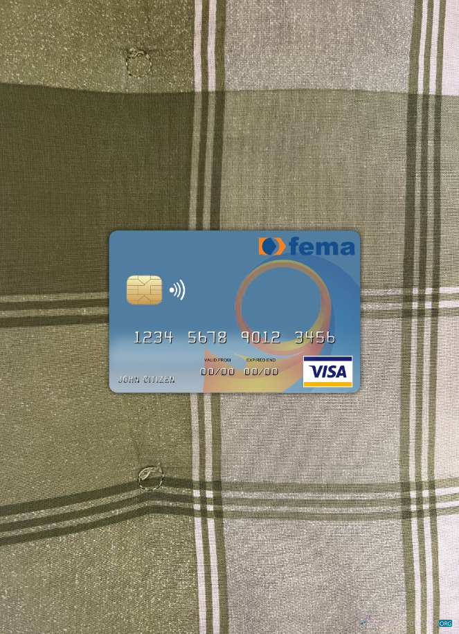 Realistische Herunterladen Benin Fema Bank Visa Karte Foto-Look Vorderseite Photoshop Vorlage