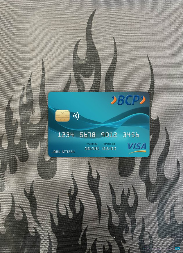 Realistische Herunterladen Bolivien Credito Bank Visa Karte Foto-Look Vorderseite Photoshop Vorlage