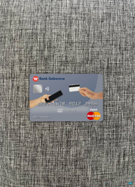 Premium Herunterladen Botsuana Bank Gaborone Mastercard Foto-Look Vorderseite Photoshop Vorlage