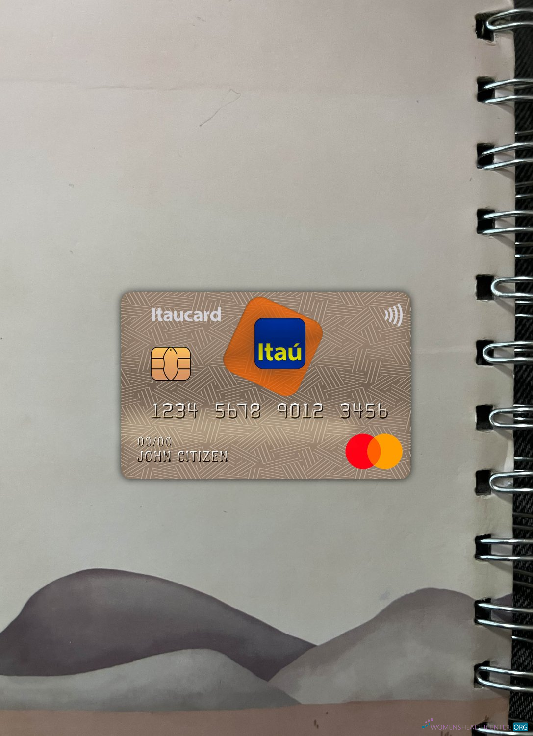 Hochwertige Herunterladen Brasilien Itaú Bank Master Karte Foto-Look Vorderseite Photoshop Vorlage