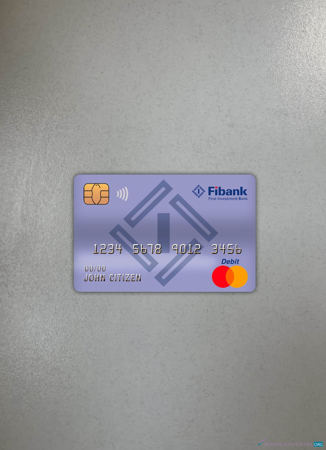 Hochwertige Herunterladen Bulgarien Fibank Bank Master Debit Karte Foto-Look Vorderseite Photoshop Vorlage