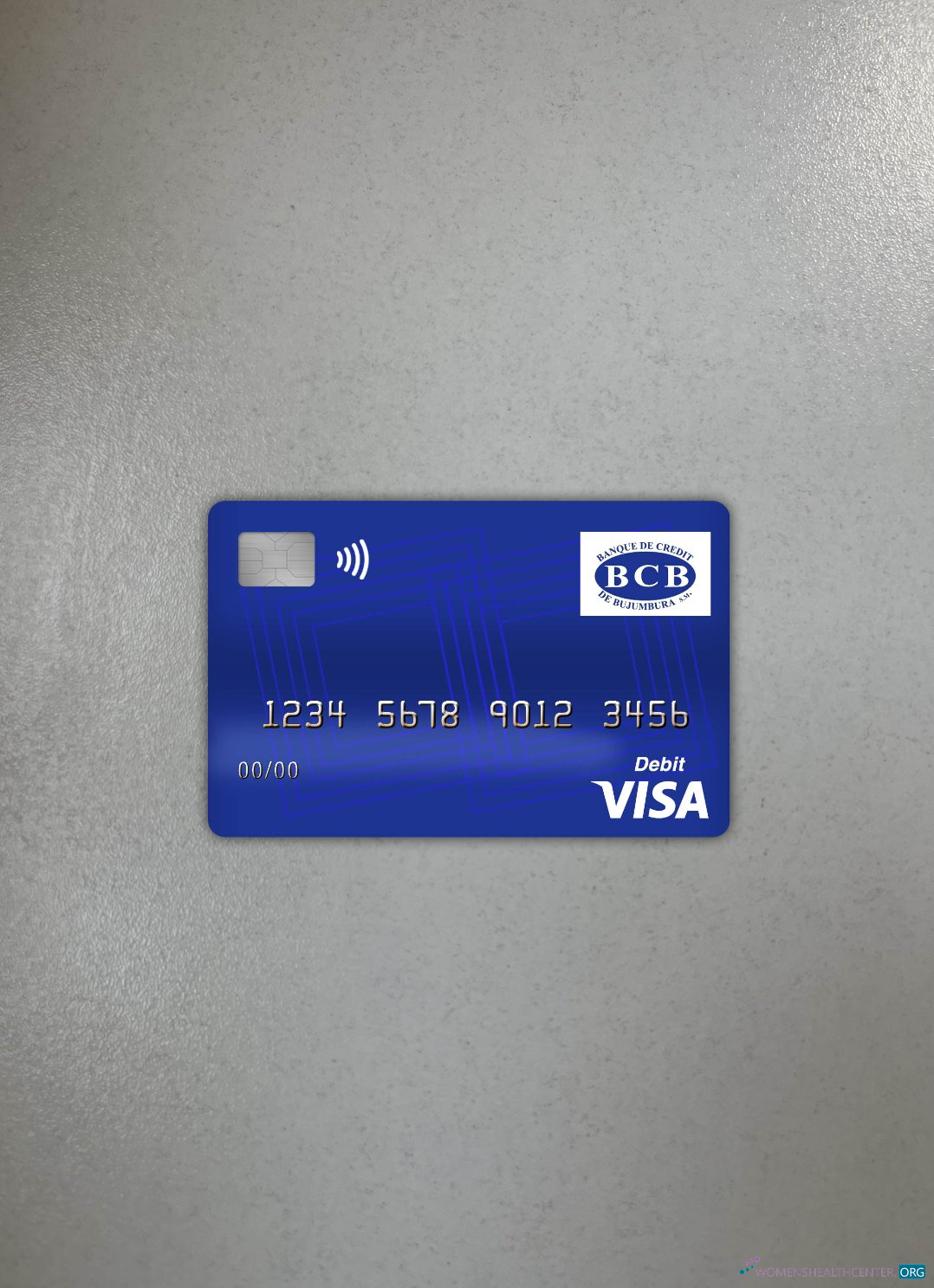 Realistische Herunterladen Burundi Kredit Bank von Bujumbura Visa Debit Karte Foto-Look Vorderseite Photoshop Vorlage