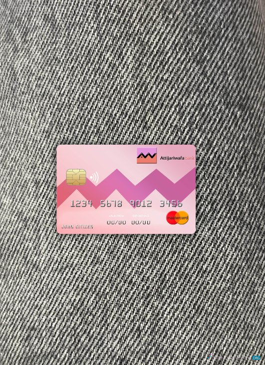 Hochwertige Herunterladen Côte D'Ivoire Attijariwafa Bank Mastercard Foto-Look Vorderseite Photoshop Vorlage