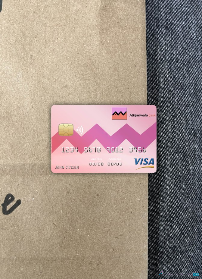 Premium Herunterladen Côte D'Ivoire Attijariwafa Bank Visa Karte Foto-Look Vorderseite Photoshop Vorlage