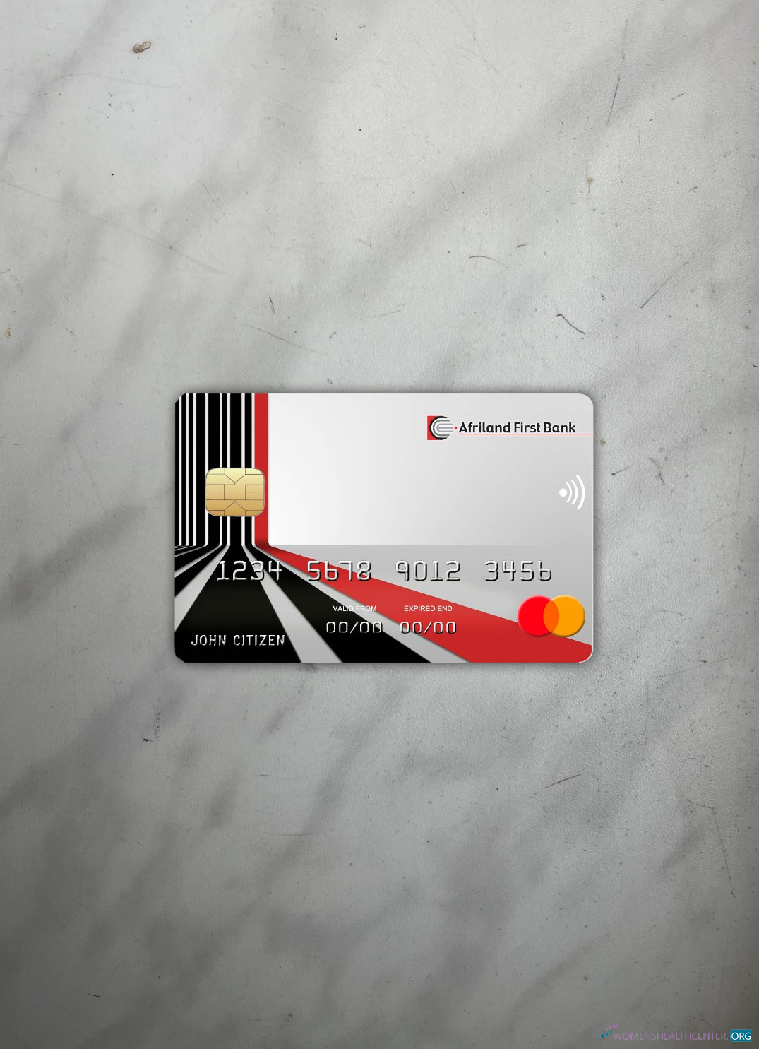 Realistische Herunterladen Kamerun Afriland Erste Bank Mastercard Foto-Look Vorderseite Photoshop Vorlage