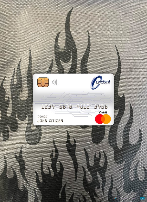 Editierbare Herunterladen Kanada Crawfordtech Bank Master Debit Karte Foto-Look Vorderseite Photoshop Vorlage