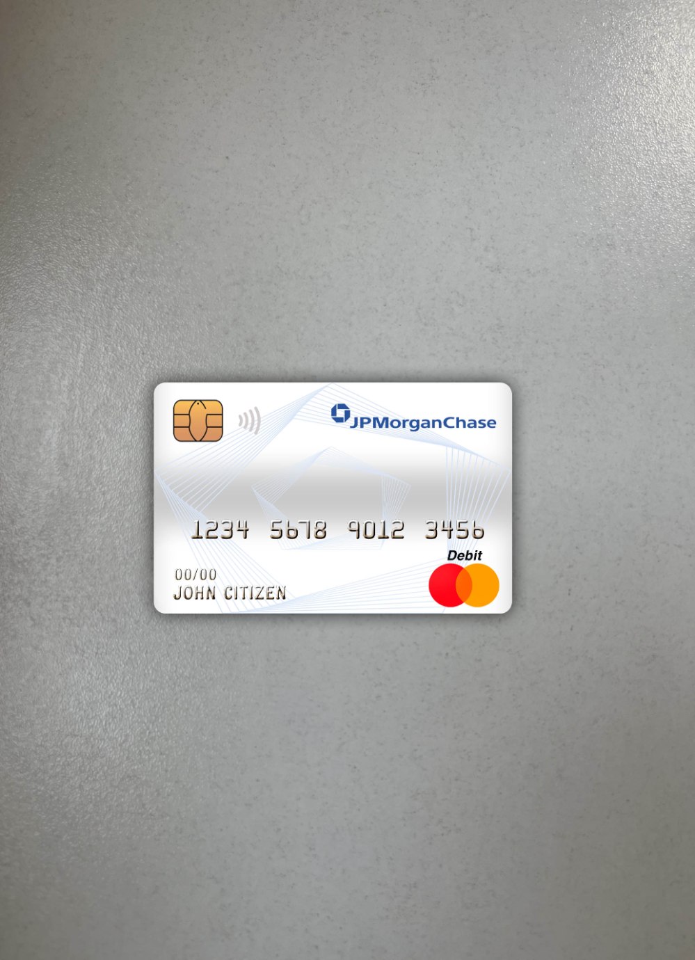 Editierbare Herunterladen Kanada JP Morgan Chase Bank Master Debit Karte Foto-Look Vorderseite Photoshop Vorlage