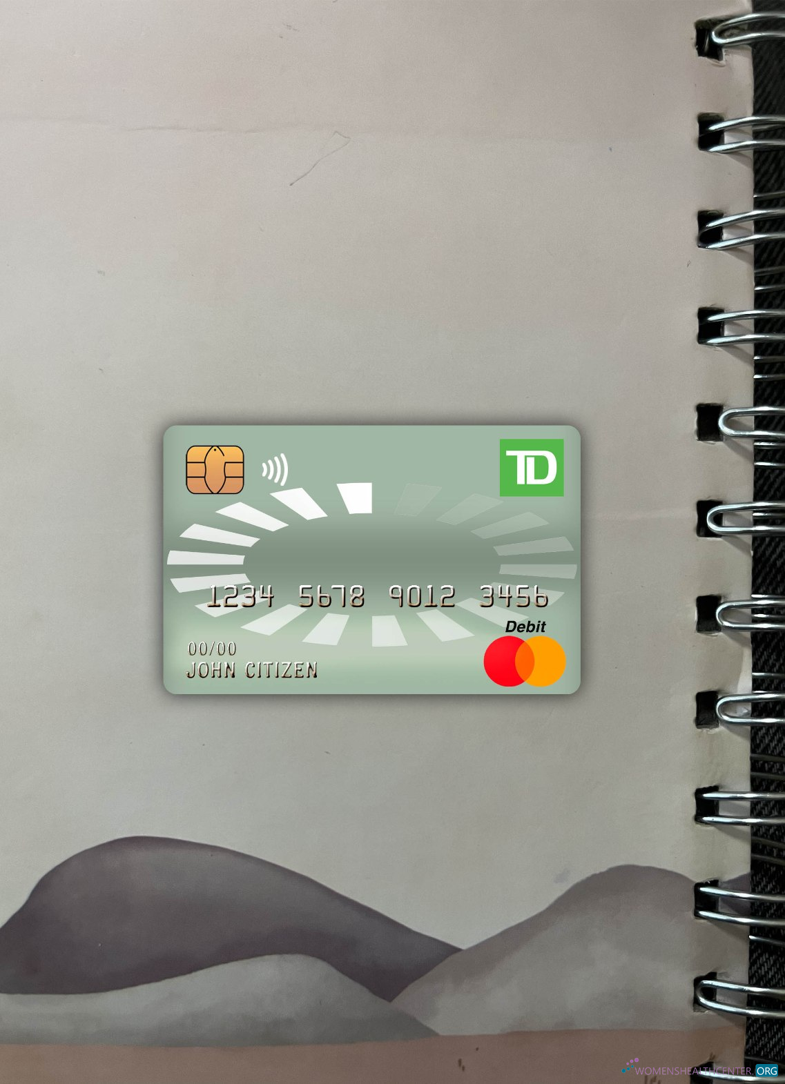 Premium Herunterladen Kanada TD Master Debit Karte Foto-Look Vorderseite Photoshop Vorlage
