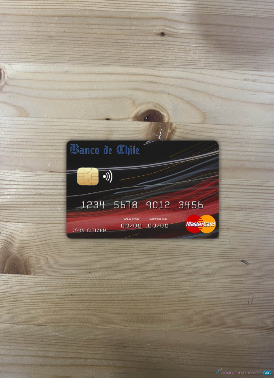 Realistische Herunterladen Chile Banco de Chile Bank Mastercard Foto-Look Vorderseite Photoshop Vorlage