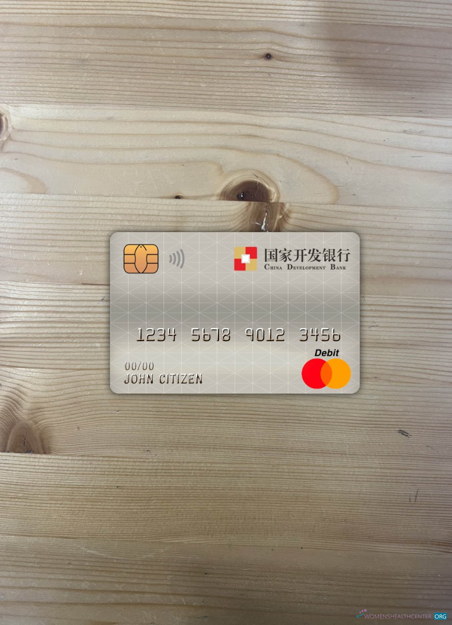 Realistische Herunterladen China Entwicklung Bank Master Debit Karte Foto-Look Vorderseite Photoshop Vorlage
