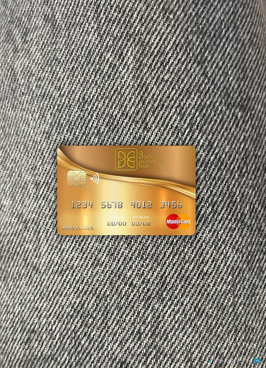 Premium Herunterladen Kuba Nacional Bank Mastercard Foto-Look Vorderseite Photoshop Vorlage