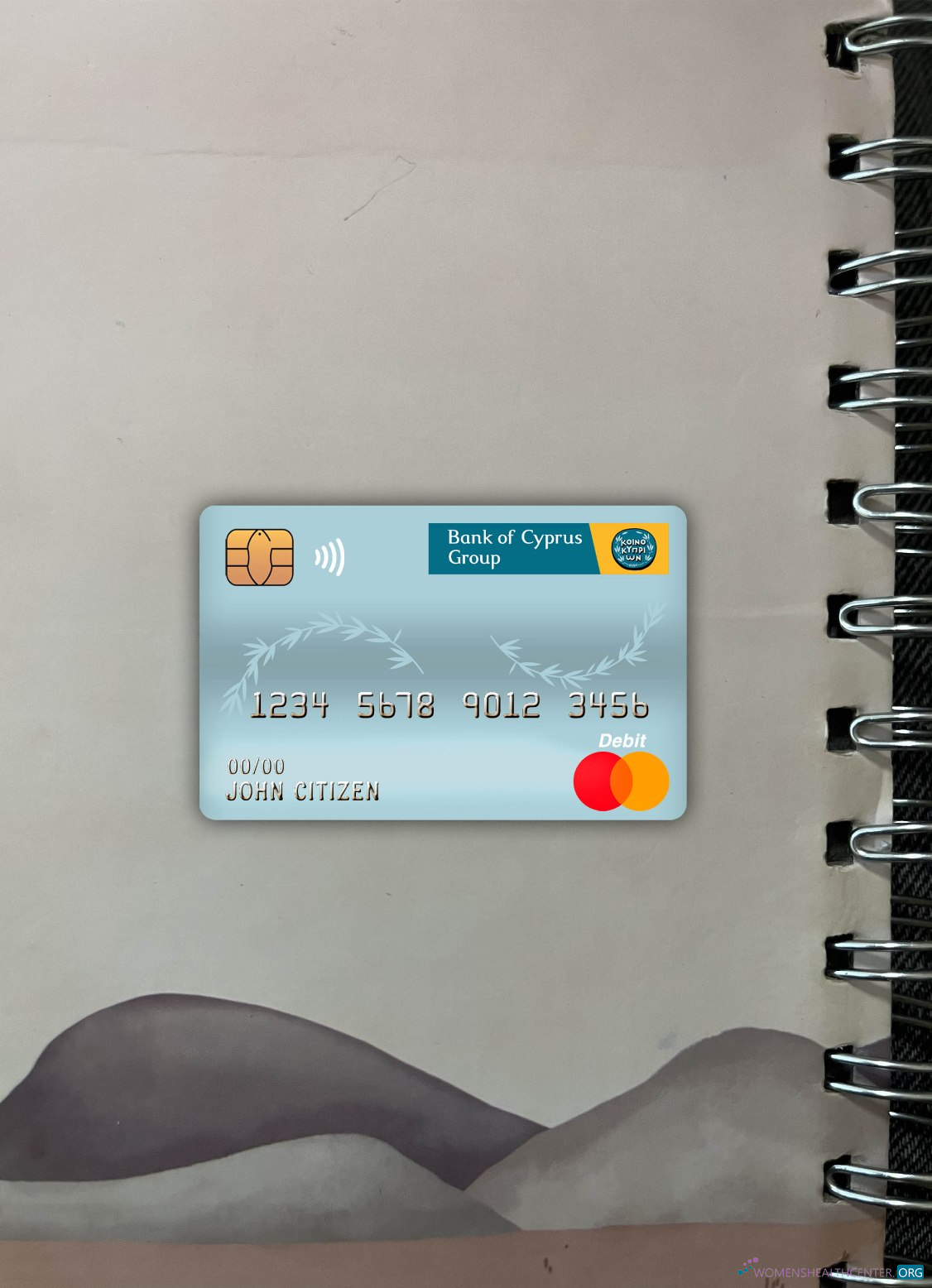 Premium Herunterladen Zypern Bank von Zypern Bank Master Debit Karte Foto-Look Vorderseite Photoshop Vorlage
