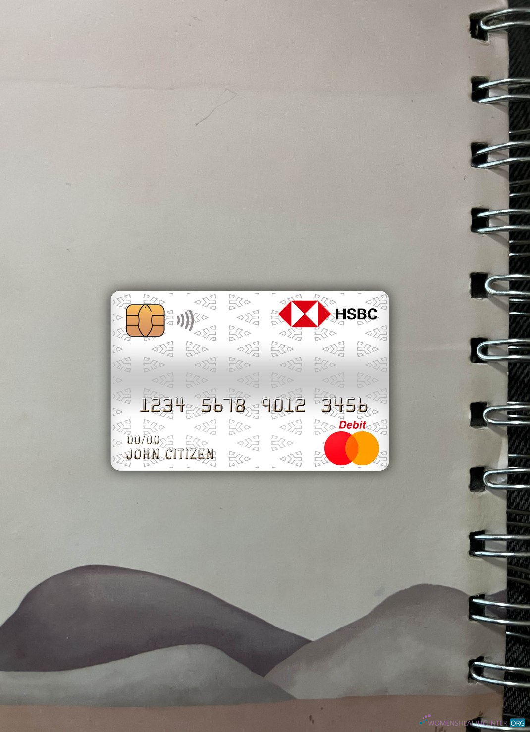Realistische Herunterladen Tschechien HSBC Bank Master Debit Karte Foto-Look Vorderseite Photoshop Vorlage