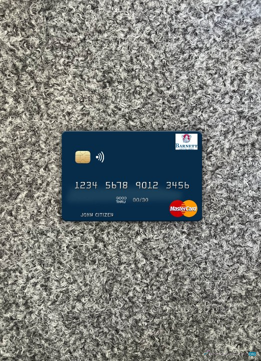 Editierbare Herunterladen Dominica Barnett Hauptstadt Bank Mastercard Foto-Look Vorderseite Photoshop Vorlage