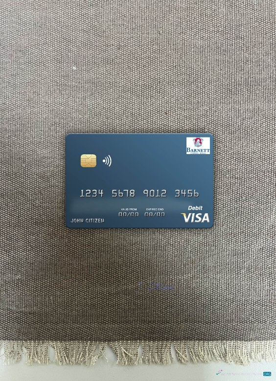 Premium Herunterladen Dominica Barnett Hauptstadt Bank Visa Debit Karte Foto-Look Vorderseite Photoshop Vorlage